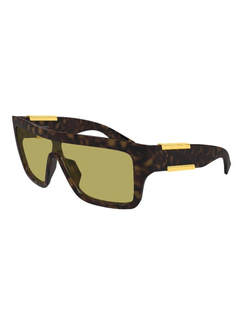 New Bottega Veneta Unisex Sunglasses Havana Yellow Lens Injected Frame BV1451S